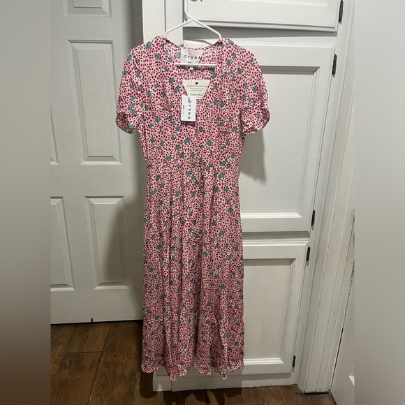 NWT DYVNA Midi Floral Silk Blend A-Line Maxi Dress SMALL - Picture 1 of 4